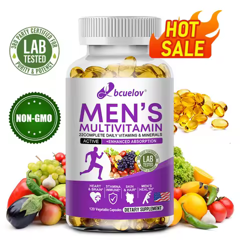 Men's Multivitamin - Supports Circulation, Muscle Growth &amp; Immune System, Vitamin &amp; Mineral Supplement, 120 Capsules