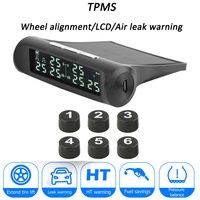 Anytek TPMS Sensor Solar 6-Wheel Tire Pressure Monitoring Tpms Truck Motorhome Alarm System With AN-07  LCD Display