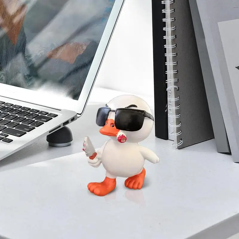 

Animal Sculptures Home Decor Resin Duck Statue for Home Decoration Family Friends Housewarming Incense Holder Burner Ornament