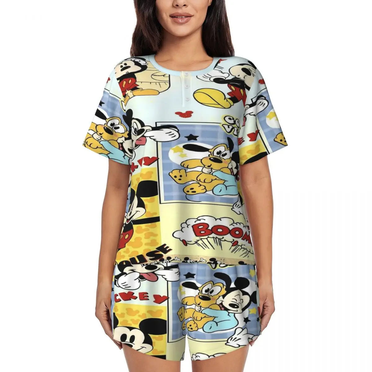 Pijamas de mujer de Disney, conjunto de 2 piezas, pijama para mujer