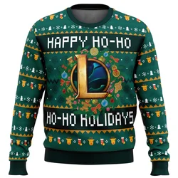 Game On Christmas Of Legends Ugly Christmas Sweater Gift Santa Claus Pullover Men 3D Sweatshirt And Top Autumn And Winter Clothi