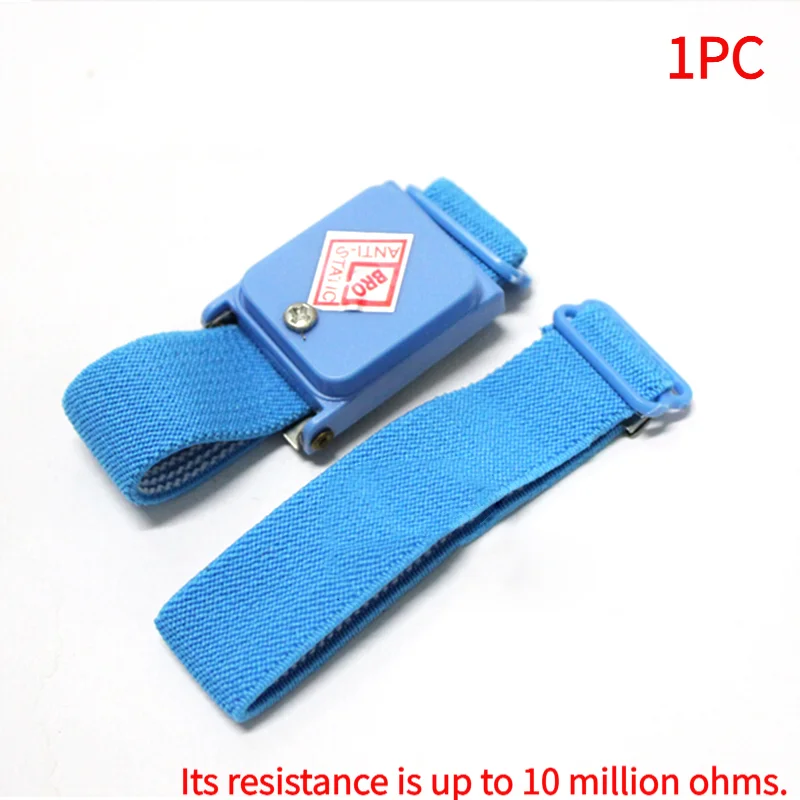 New 1PCS Blue Anti Static Bracelet Electrostatic Cordless Wireless Adjustable ESD Discharge Cable Wrist Band Strap Hand