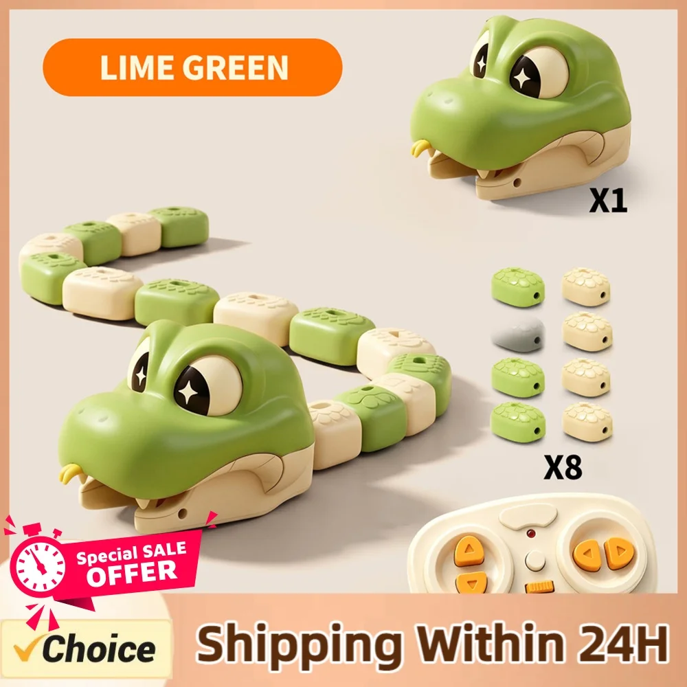 Magnetic Snake Game Eating Itself with Sound & Light Two Player Remote Control Magnetic Snake Blocks Interactive Family Game