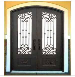 China Wrought Iron Door Design For Villa