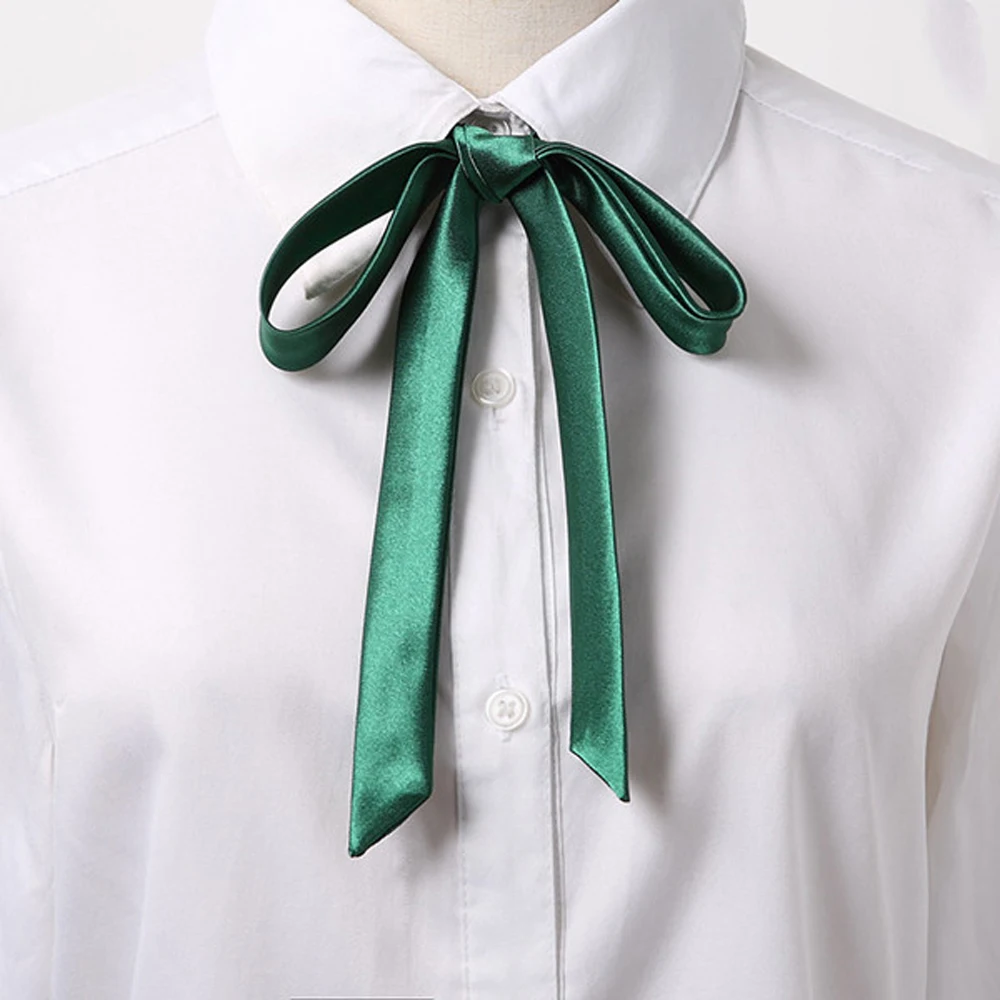 Elegant Lithe Tassel Shirt Accessory Ribbon Costume Bow Tie Cravat Ribbons Knot Satin Bowtie