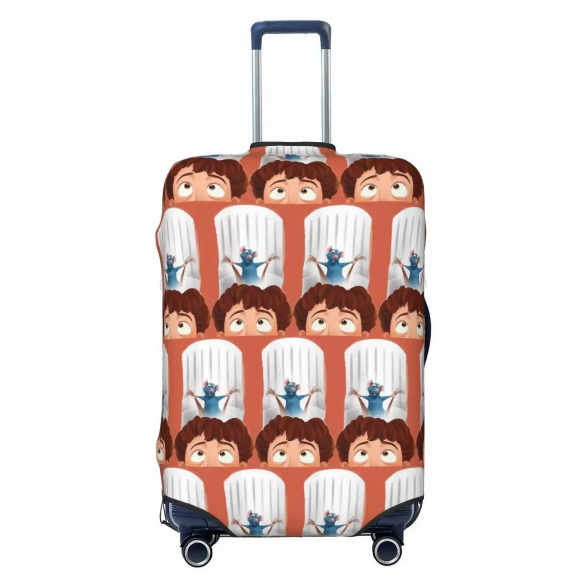 

Custom Cute Ratatouille Wallpaper Luggage Cover Protector Elastic Travel Suitcase Covers