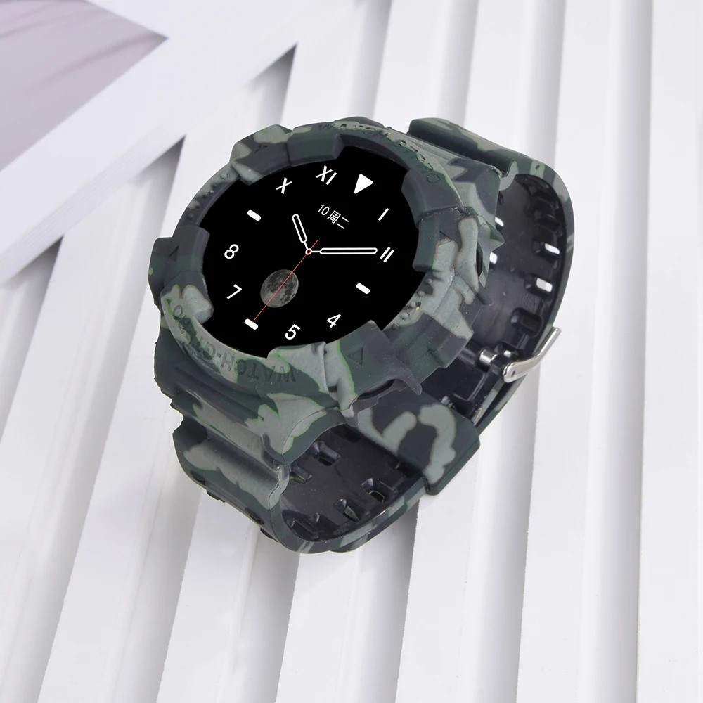 Case+Strap for Huawei GT 2 3 Transparent Camouflage Watch Band Wrist Bracelet for Huawei Watch GT 42 46mm Accessories Watchband