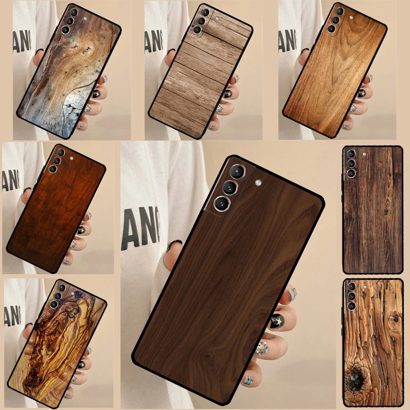 Oak Wood Texture Pattern Phone Case For Samsung Galaxy S21 S22 S23 Ultra Note 20 S8 S9 S10 Note 10 Plus S20 FE Cover