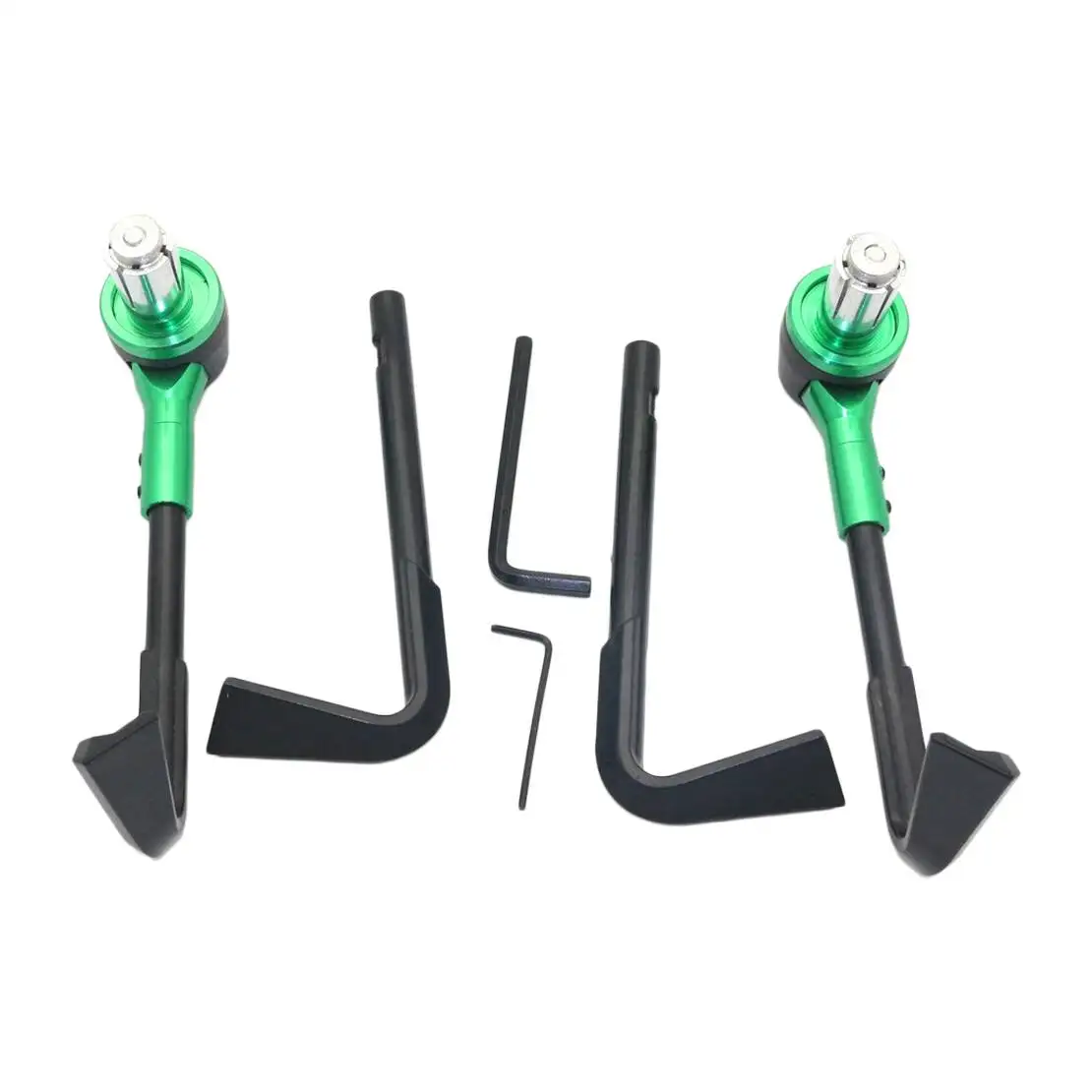 1 Pair Green CNC Motorcycle 7/8'' 22mm Handlebar Front Brake Clutch Lever Protector Hand Guard Universal