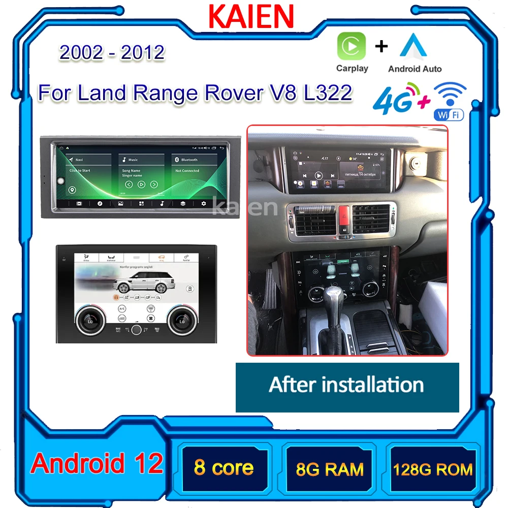 

KAIEN For Land Rover Range V8 L322 2002-2012 Car Radio Android 12 Auto Navigation GPS Stereo Video Player DVD Multimedia 4G WIFI