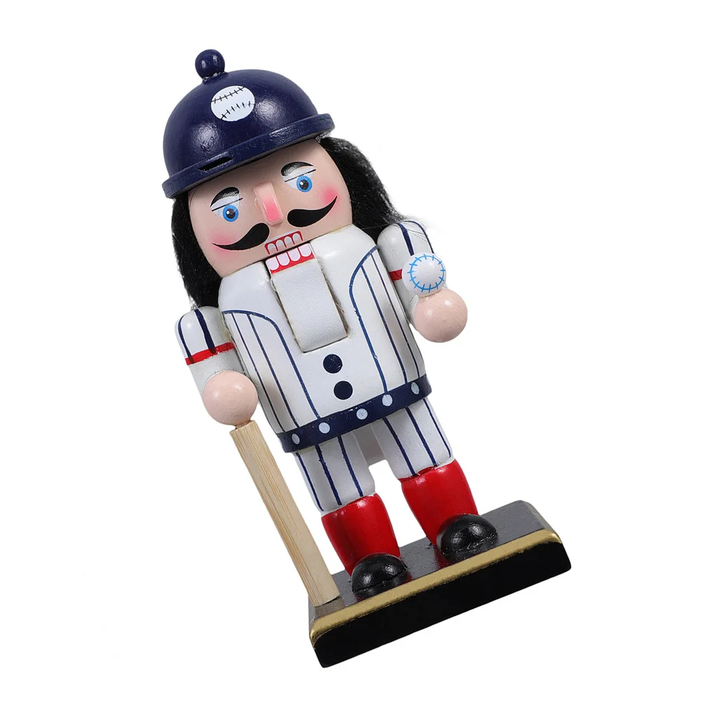 خشبية البيسبول كسارة البندق الجندي سطح المكتب الديكور لاعب البيسبول الفريد زخرفة لوازم الحفلات الاحتفال بعيد الميلاد الرياضة #3