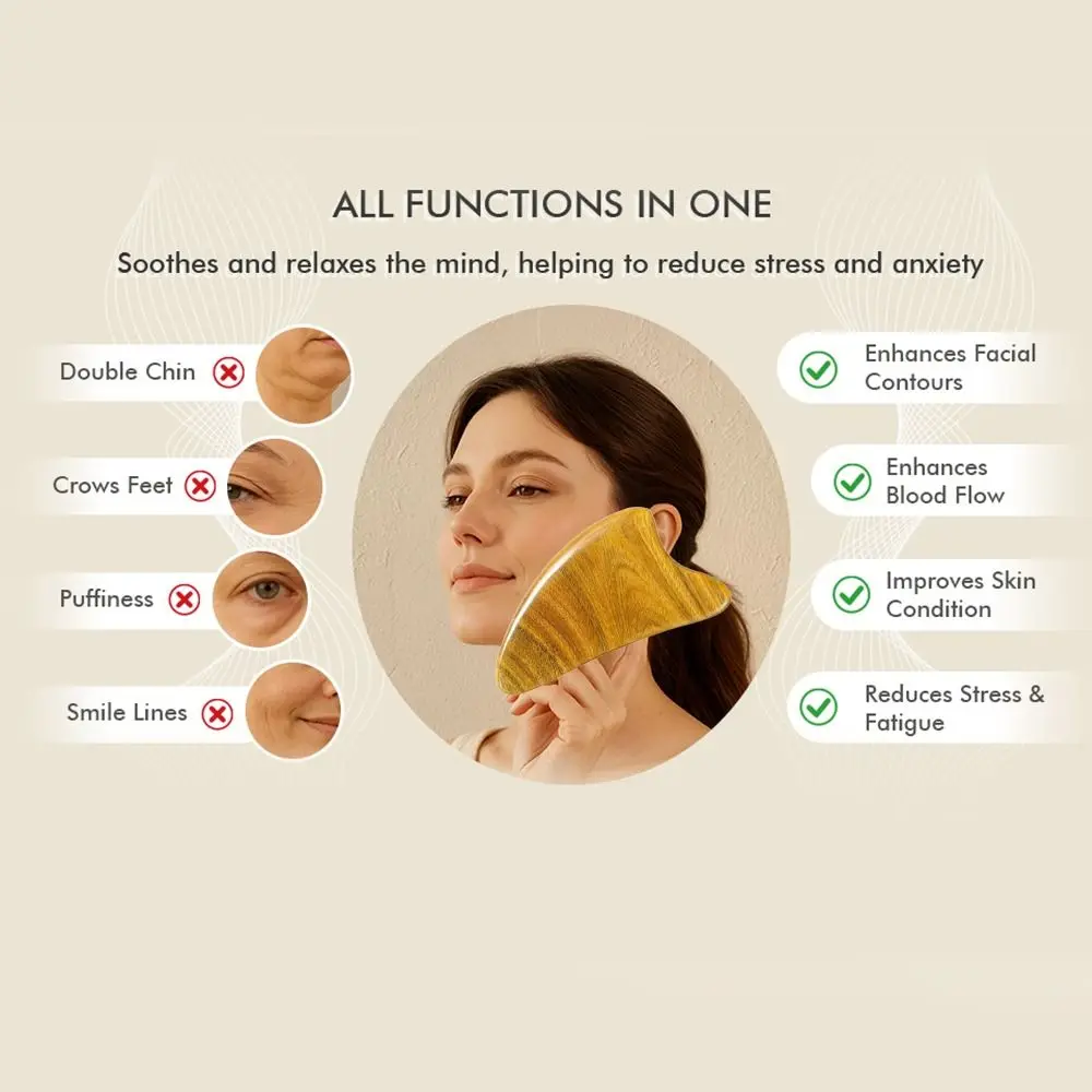 

New for Lymphatic Drainage Jaw Gua Sha Tool Lifting & Anti-Aging Relieve Pain Face Massager Tool Self Care Gua Sha Tool Gift