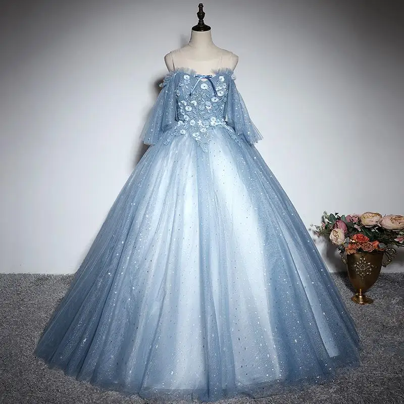 Customized Fashion Ball Gown Women Evening Dresses Scoop Neck Prom Birthday Party Gowns Formal Occasion Vestido De Noche