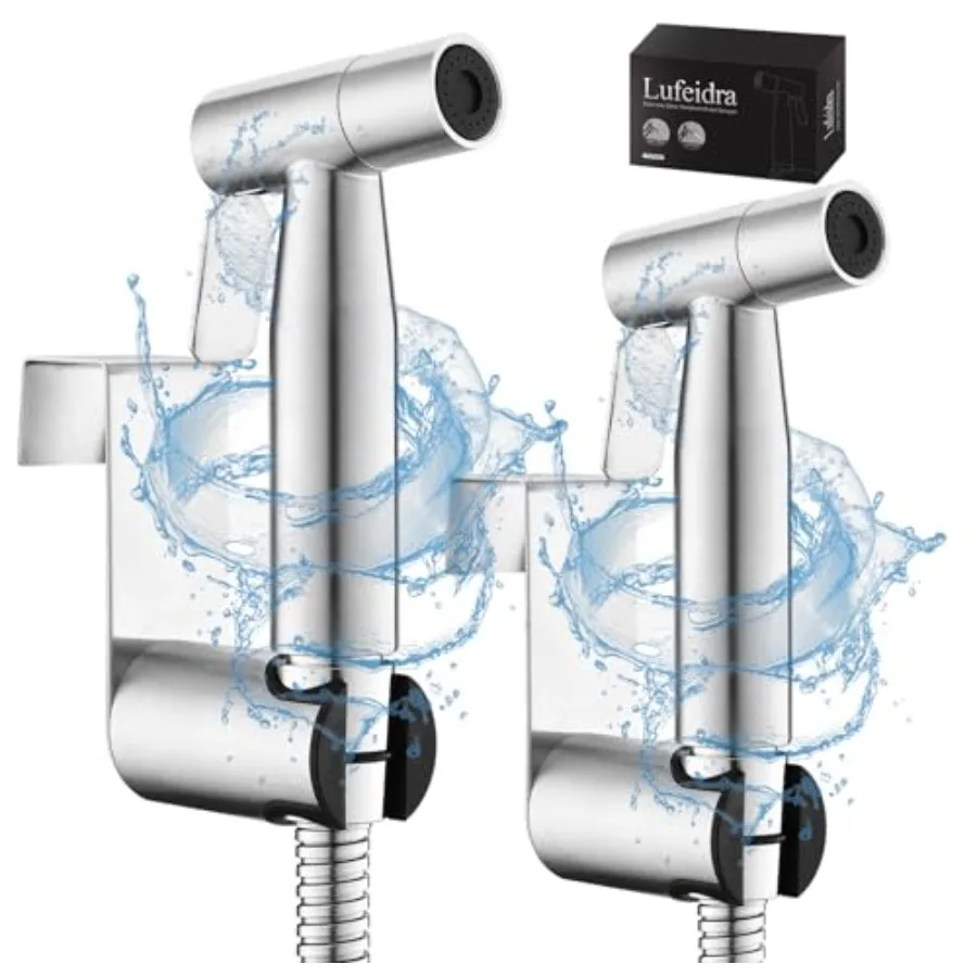 

Handheld Toilet Bidet Sprayer for Toilet-Adjustable Water Pressure Control with Bidet Hose for Feminine Wash Stainless Steel Cl