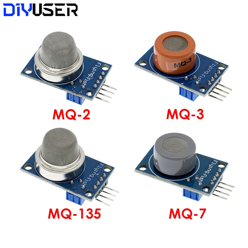 DIYUSER MQ-2 MQ-3 MQ-7 MQ-135 Detection Smoke methane liquefied Gas Sensor Module for Arduino Starter DIY Kit