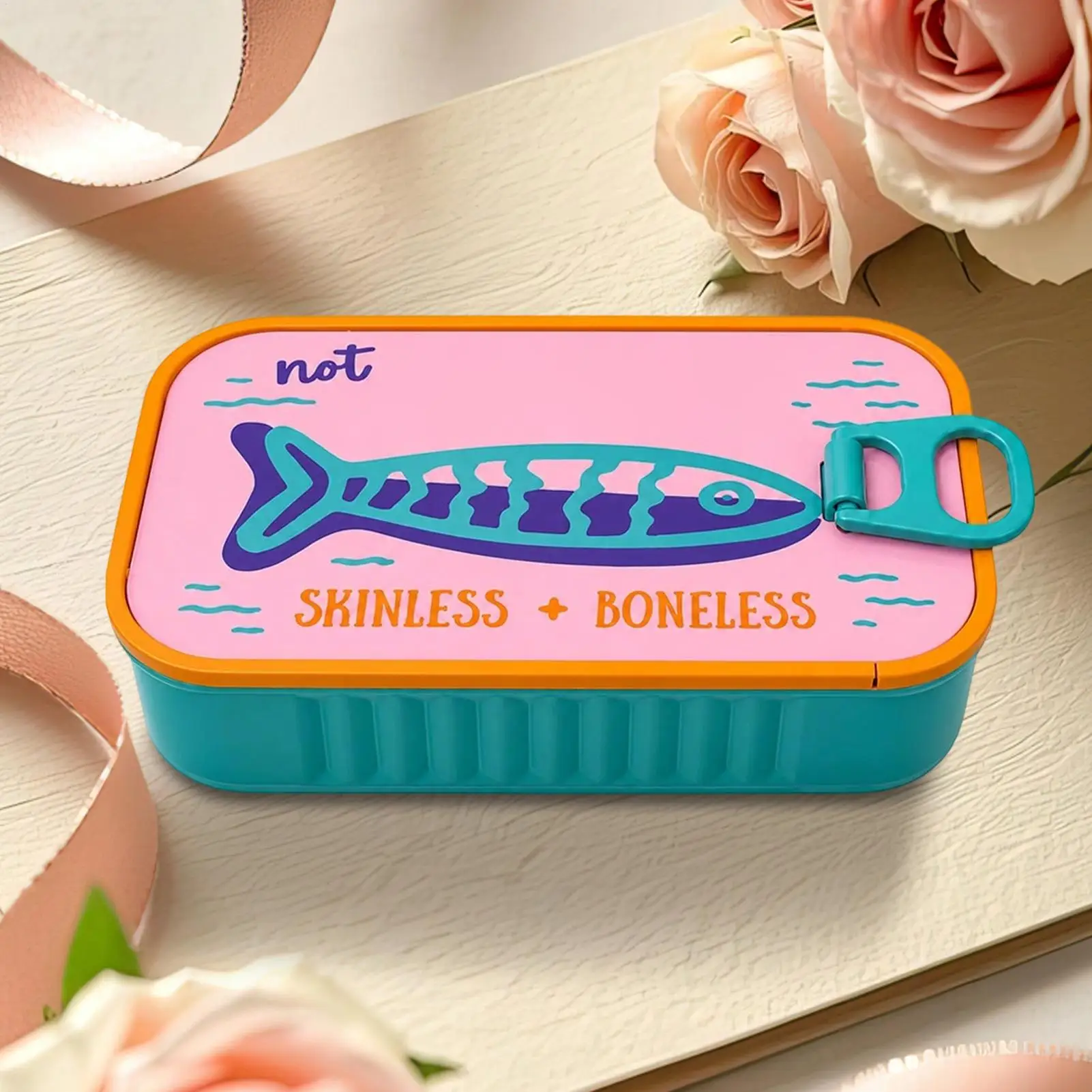 Unique Sardine Can Jewelry Box Easy Open Lid Necklace Earring Storage Case Practical Household Organizer Portable Container