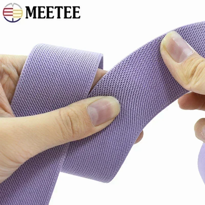 3/5Meters 10-50mm Elastic Bands for Trousers Waist Rubber Band Stretch Webbing Tapes Belt DIY Underwear Clothes Sewing Accessory