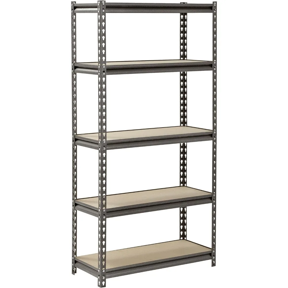 

Muscle Rack UR301260PB5P-SV Silver Vein Steel Storage Rack, 5 Adjustable Shelves, 4000 lb. Capacity, 60" Height x 30" Width x 12