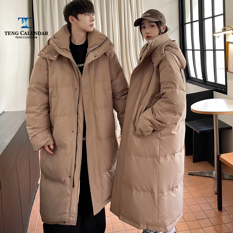 Winter Down Jacket, Korean Version Men's and Women's Ultra Thick Long Warm and Loose Extreme Cold Jacket, 2025 New Model