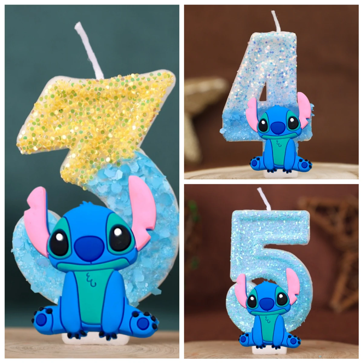 Interstellar Alien Hund Baby Digitale Kerze Nummer 0-9 Kinder Geburtstag Kuchen Dekoration Lieferungen Cartoon Party Zubehör Liefert