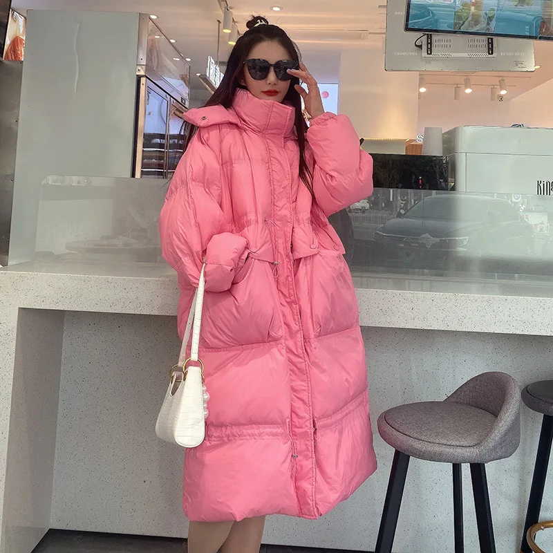 QAZIQILAND Brand New Snow Wear Winter Coat for Women Down Jacket Warm Casual Loose Hooded Winter Women Jacket Long Parkas