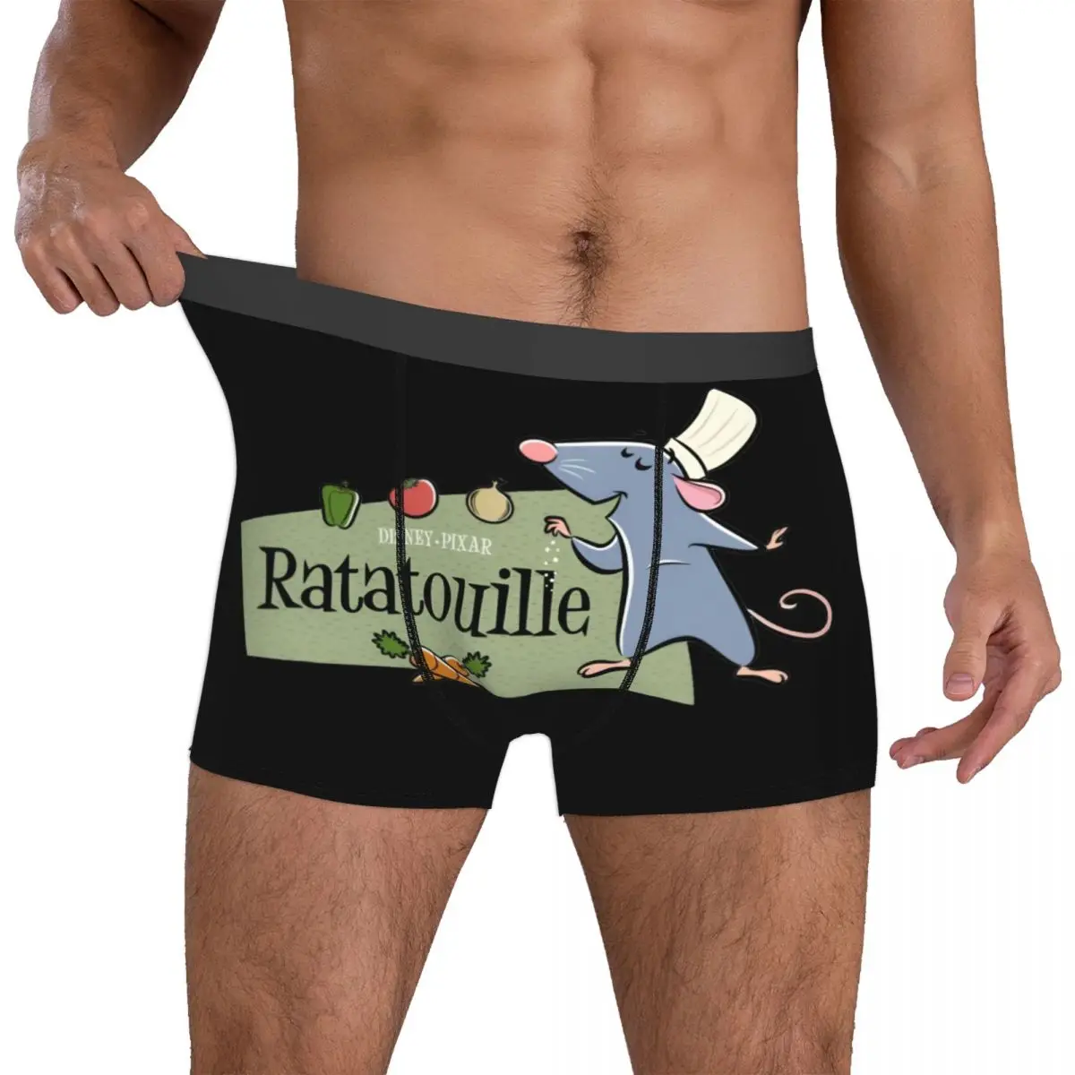 

Мужское нижнее белье Custom R-Ratatouilles, трусы-боксеры с мультяшным принтом, мягкие трусы-брифы