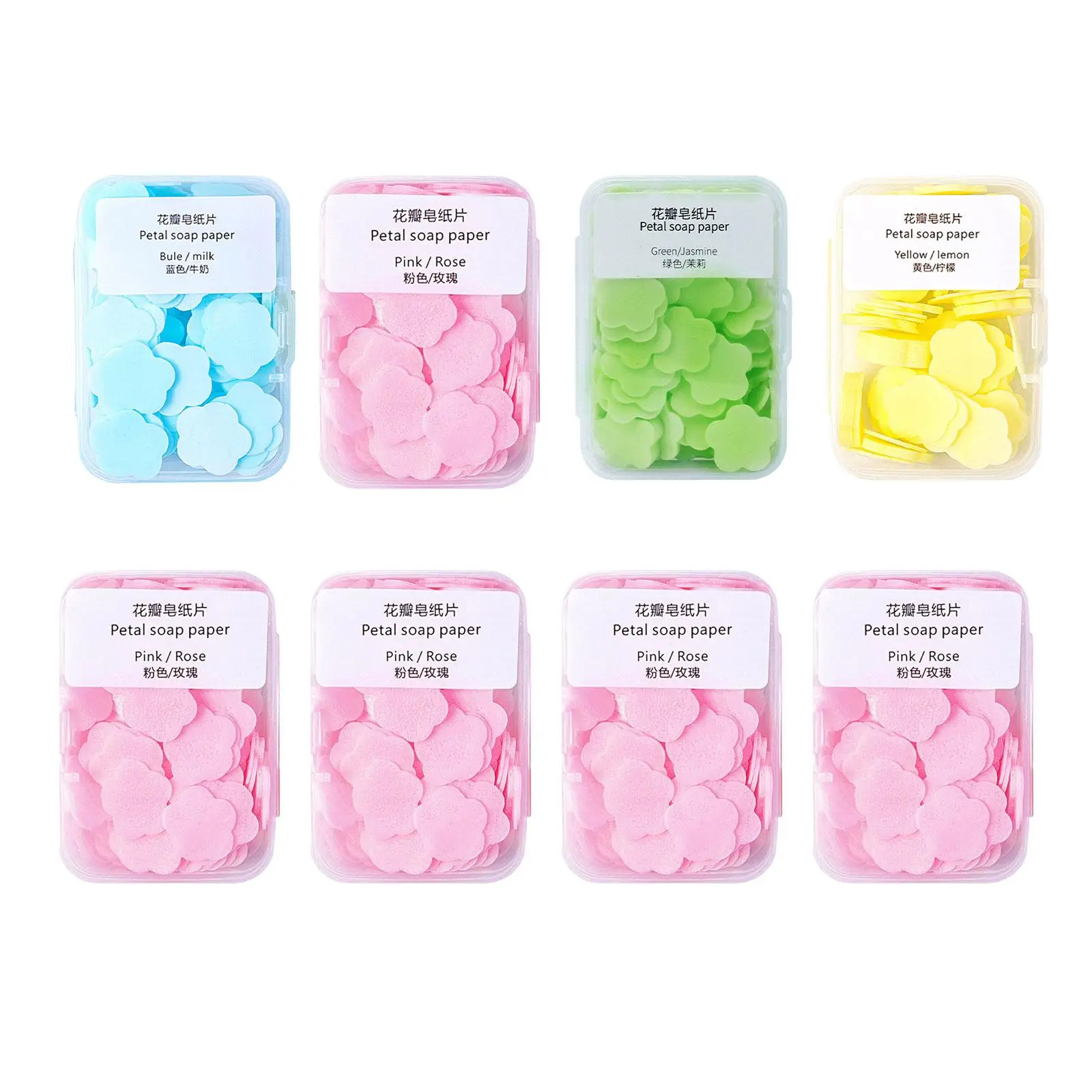 400 Pieces Soap Sheets for Hand Washing, Disposable Petal Soap Paper, Soluble
