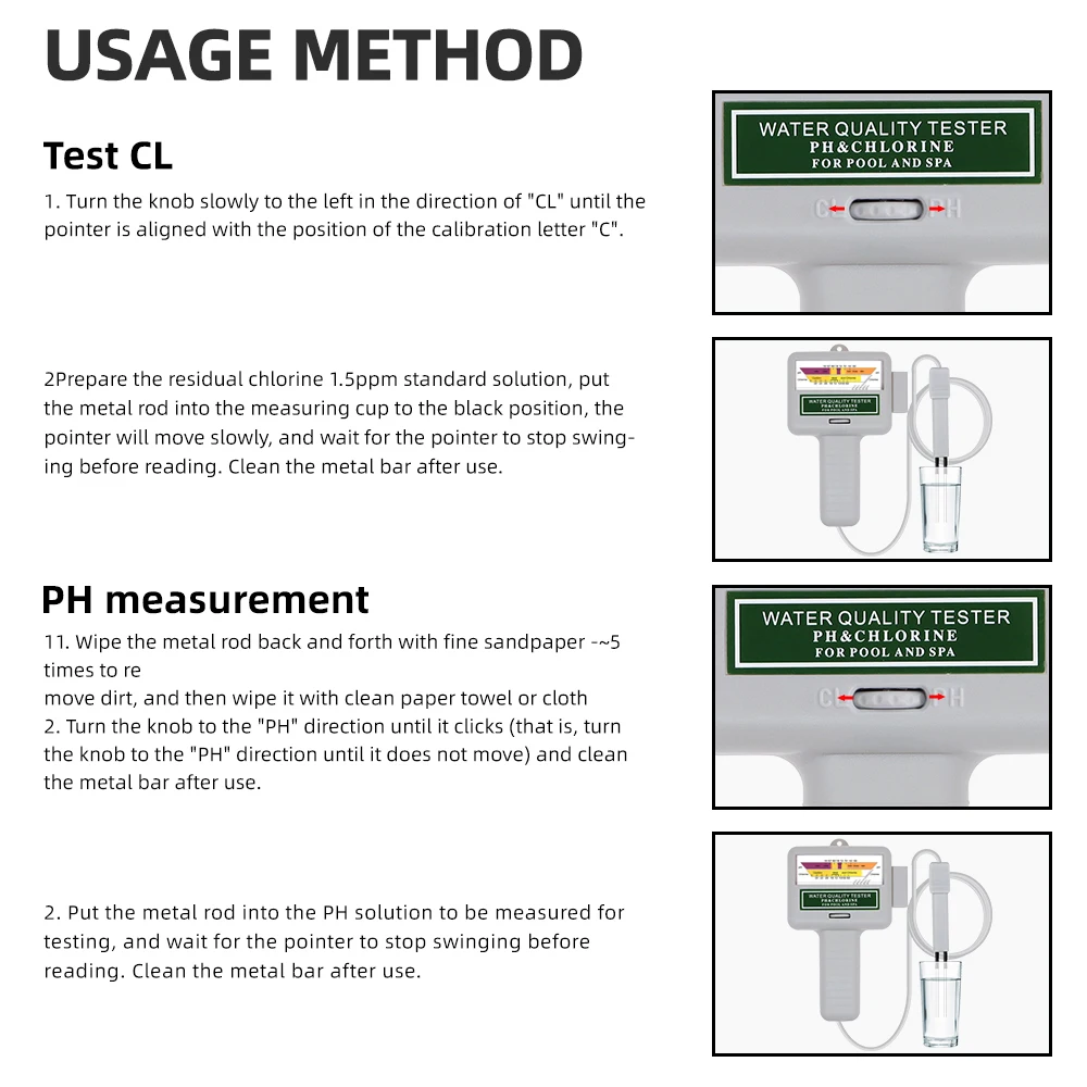 2-in-1-Chlormessgerät PH-Chlortester PC-101 Level Tragbares digitales PH-Messgerät Wasserqualität Pool Spa Analysegeräte – Detail 18