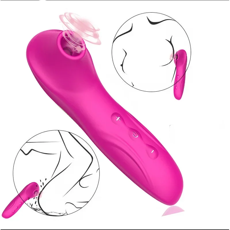 Powerful Breast Vacuum Sucker Clit Sucking Vibrator Sex Toys for Women Nipple Oral Stimulator Massager G-spot Orgasm Masturbator