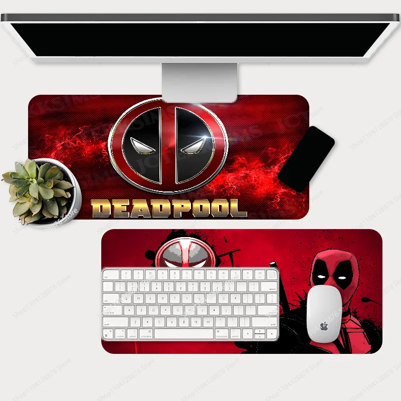 D-Deadpools Funny Hero Mousepad Large Gaming Mouse Pad LockEdge Thickened Computer Keyboard Table Desk Mat