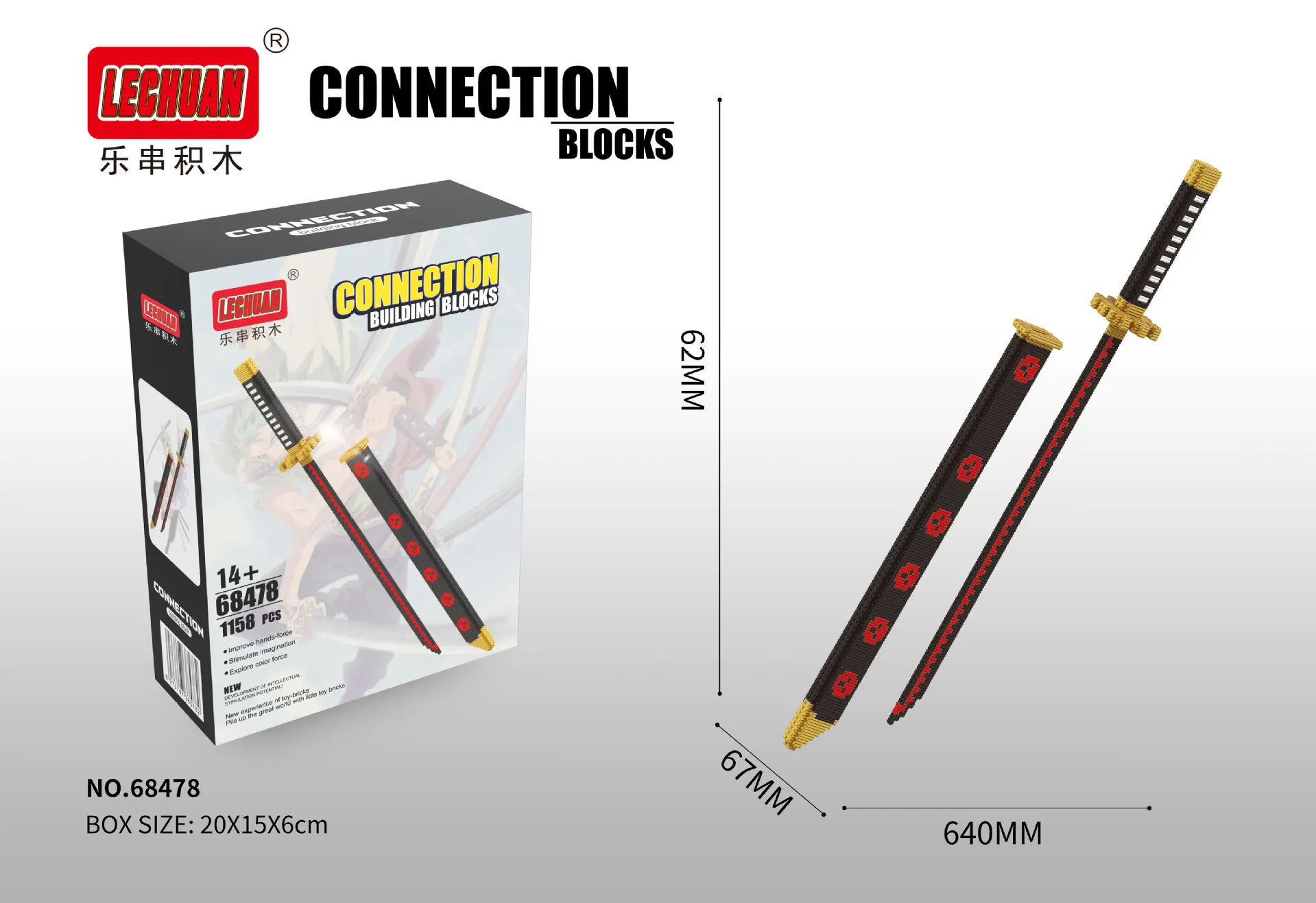 Anime Speelgoed Samurai Zwaard Micro Connectie Bouwstenen Anime Yamato Nichirin Messen Stenen Model Verzamel Ornamenten Cadeau voor Volwassenen