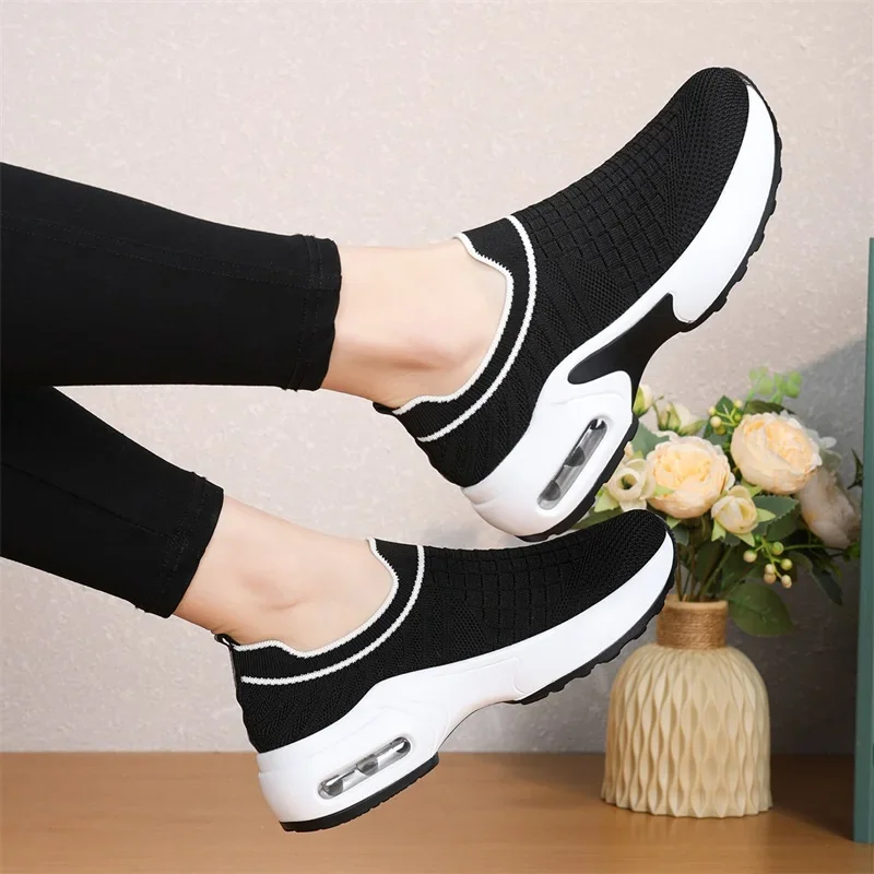 

Women Sneaker Breathable Walking Non Slip Platform Outdoor Soft Soled Lazy Sports Mesh Casual Dance Shoes Zapatillas De Deporte