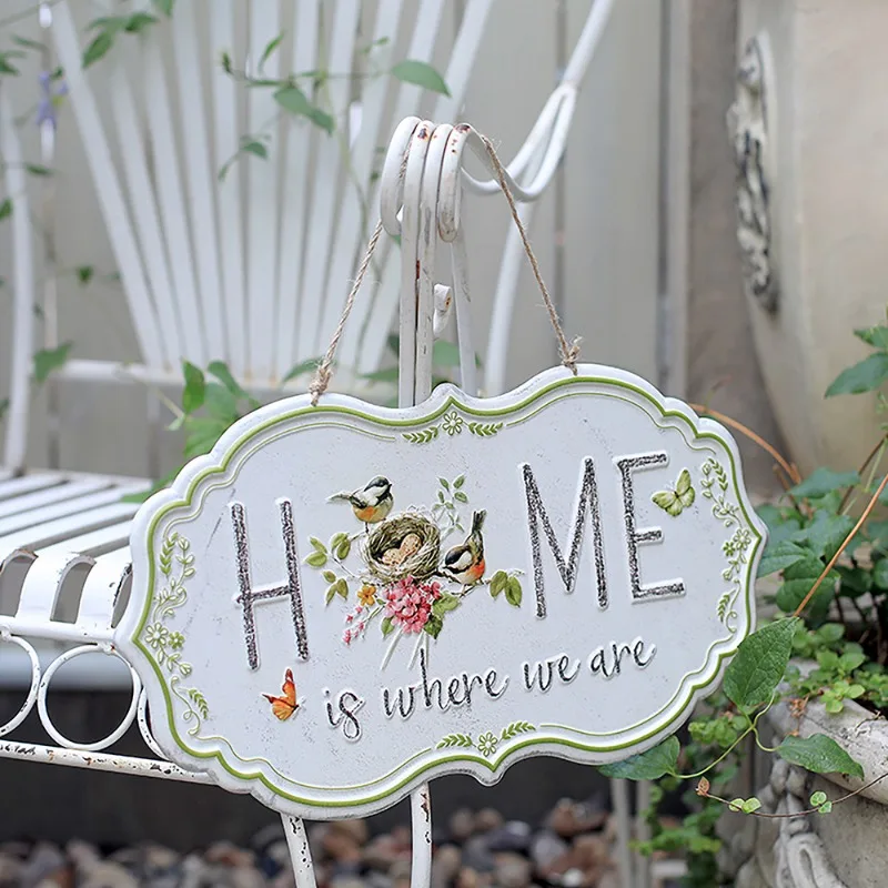 Garden decoration listing wrought iron door number Outdoor wall pendant European welcome sign