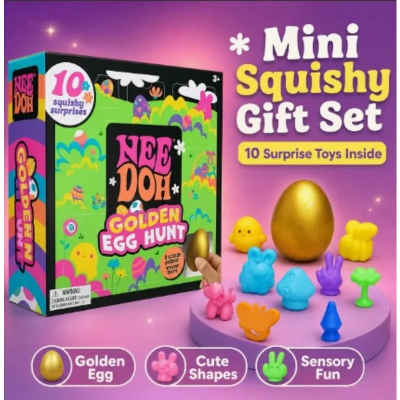 Hot NeeDoh 24 Grid Christmas Countdown Blind Box 3D PVC Soft Rubber Doll New Year Surprise Gift Stress Relief Pinch Toy