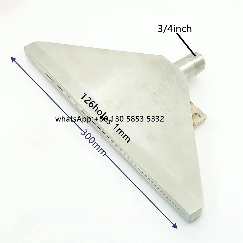 Image of Edelstahl 110/150/300mm Blasdüse Luftgebläse Flachluftdüse Luftmesser 1/4'' 16-Loch Jet-Reinigungs- und Trockendüse
