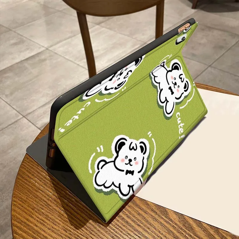 Weißes Tiermuster für iPad Pro 7 8 9 Gen 2 11 13 5. 6. 10. 11. M5 M4 12,9 10,9 10,2 Zoll 2024 2025 Tablet-Hülle