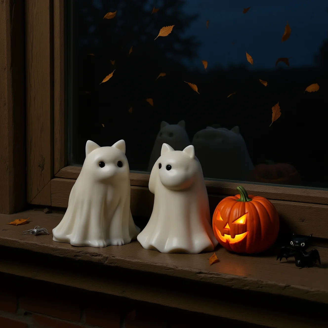 Ghost Candle Mold Non-Stick Silicone Candle Mold 3d Spooky Dog Mold Temperature Resistant For Halloween Parties Candle Crafting