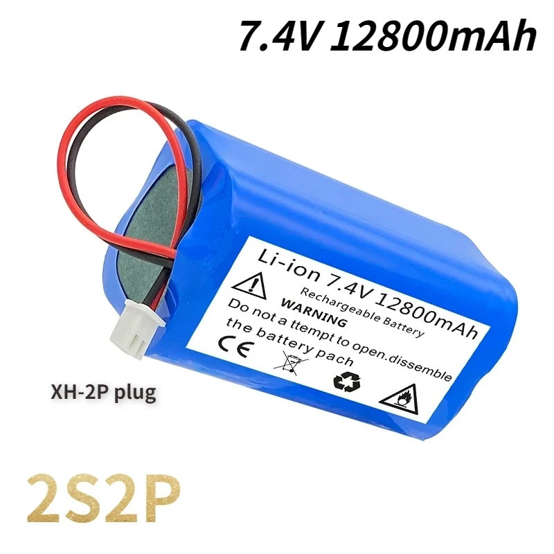 

2S2P 7.4V 18650 lithium-ion rechargeable battery with a capacity of 12.8Ah, used for speakers, traffic signs, etc