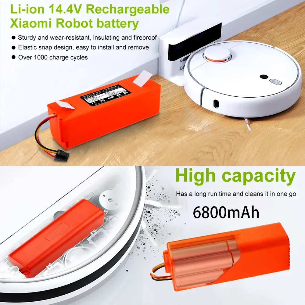 100% Original BRR-2P4S-5200S Robotic Staubsauger Ersatz Batterie Für Xiaomi Roborock S55 S60 S65 S50 S51 S5 MAX S6 Teile
