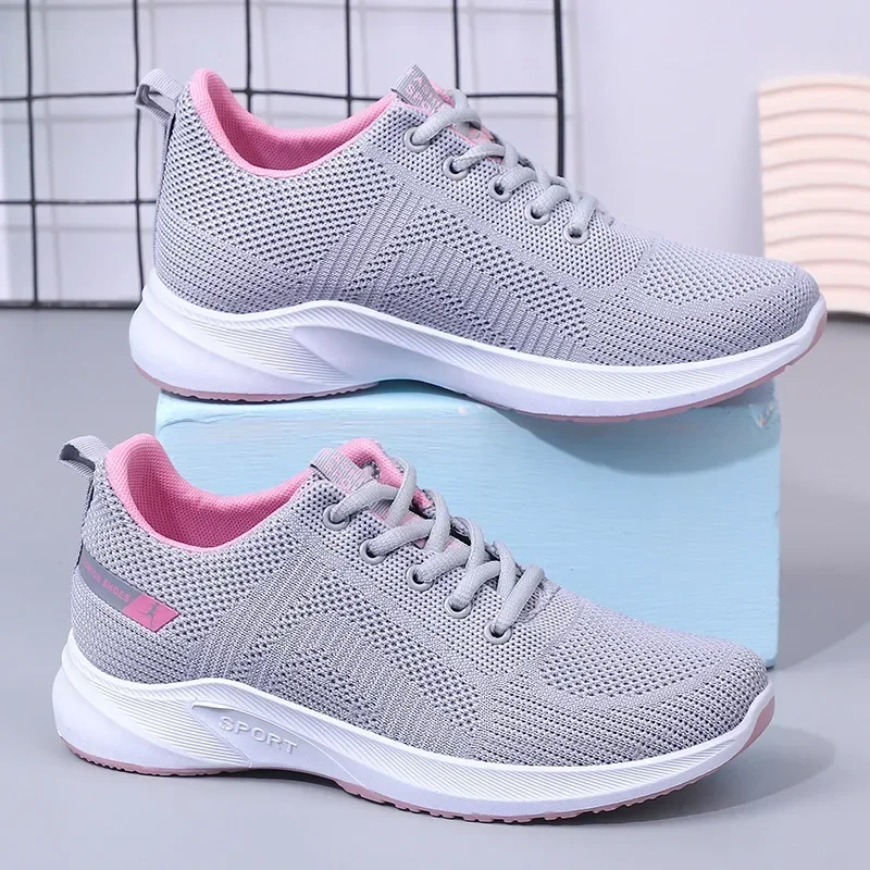 

Women's Spring and Autumn New Sports and Leisure ShoesRunning Soft Soled Walking Shoes Wear Resistant Lace Up Training Shoes