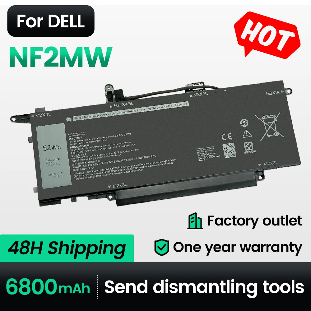 

Keyuan NF2MW Laptop Battery 085XM8 Replacement for Dell Latitude 7146W P110G001 Series Notebook