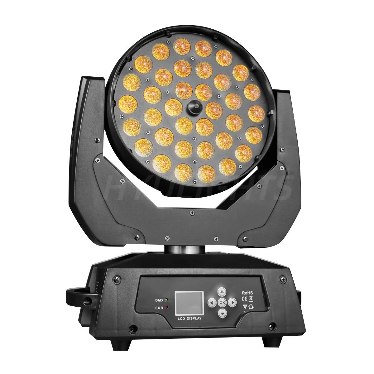 36x18W LED Zoom Wash Moving Head Licht RGBWA UV 6in1 mit CTO Farbtemperatur DMX512 Bühne DJ Bar Lichter