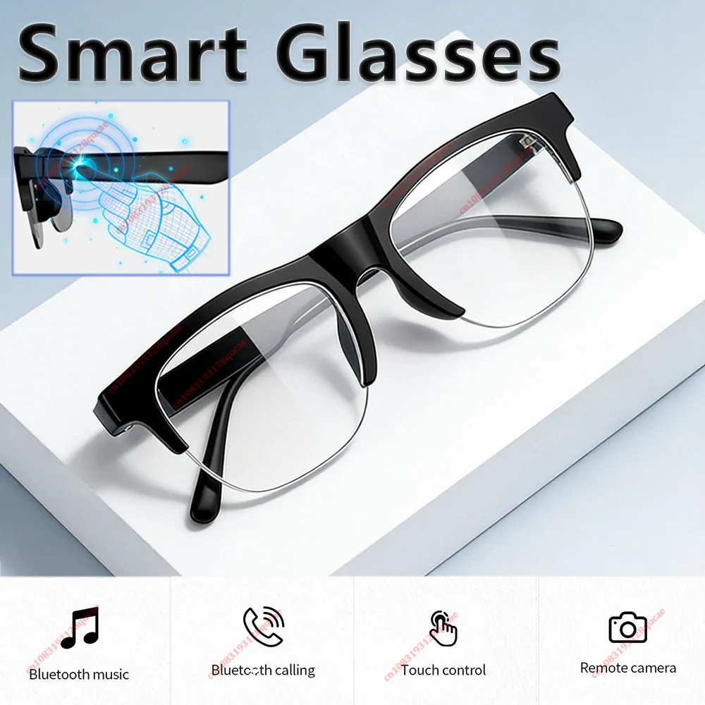2026 Smart Bluetooth Glasses Touch Control Hands-Free Calls Music Remote Camera Voice Assistant for Travel Sports Sunglasses Men