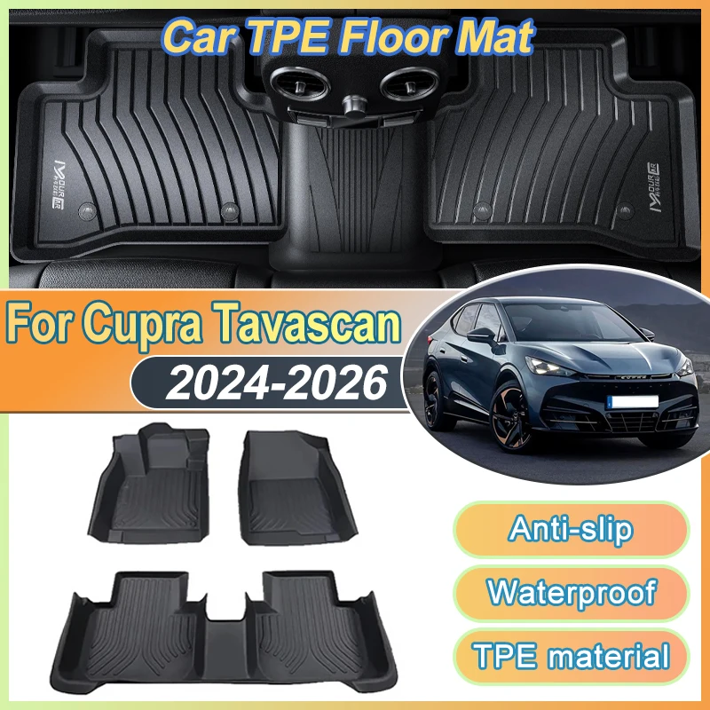 

Car TPE Floor Mat For Cupra Tavascan 2024 2025 2026 Volkswagen VW ID.UNYX Accessories 3D LHD Waterproof Mud Carpet Foot Full Pad
