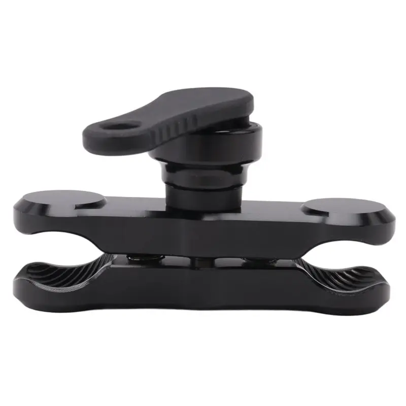 

Practical For 25MM Ball Head Double Socket Motorcycle Bike Phone Bracket Aluminum Alloy Mount Holder 9CM Clamp Ar