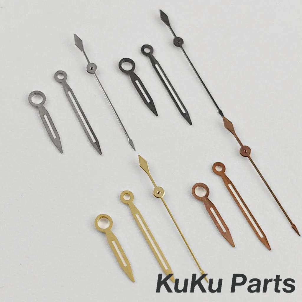 NH35 Overseas Serieswatch Hands Silver Gun Gold Watch Hands Green Luminous For NH34 NH35 NH36 NH38 NH70 Movement Watches Pointer