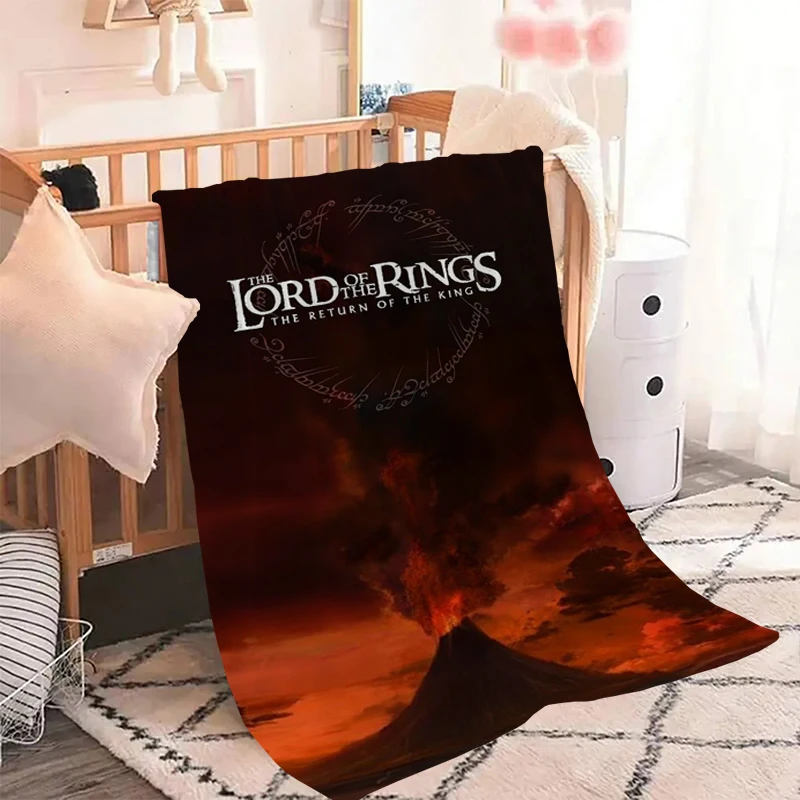 T-The L-Lords of the R-Rings Movie Throw Fleece Blanket Fluffy Sofa Blankets & Throws Microfiber Bedding Knee Bed Decorative Nap