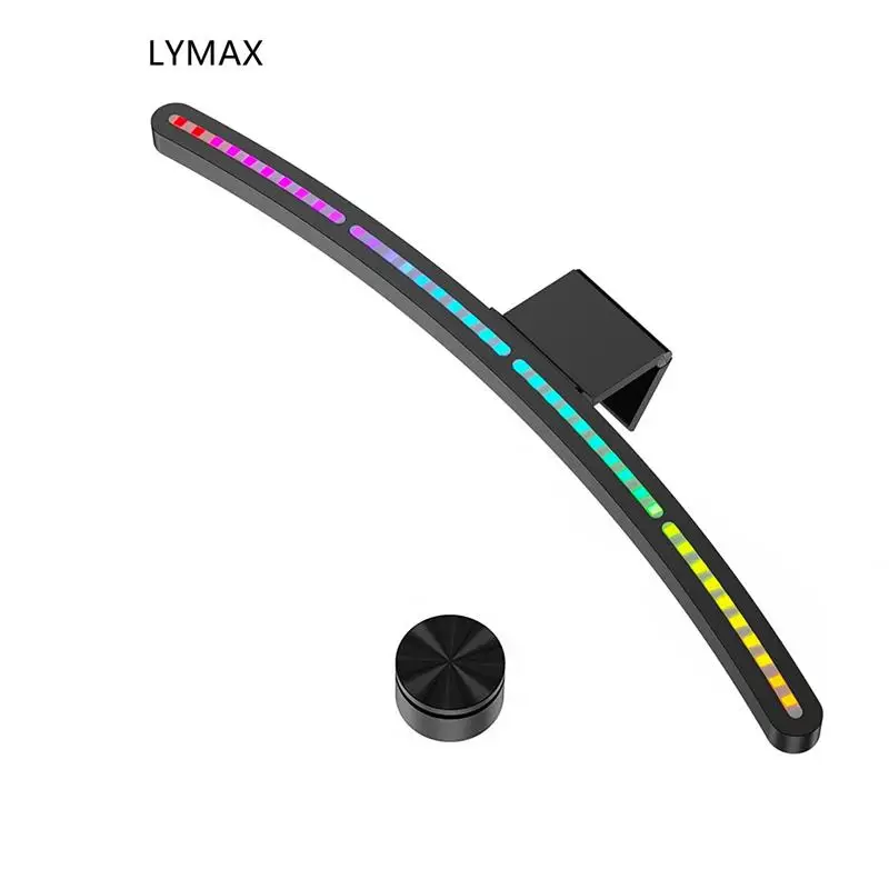 

Top LYMAX RA97 изогнутый монитор, цвет RGB, звукочувствительная музыка, ПК, подвесная игра, затемнение, Уход за глазами, беспроводной пульт дистанционного управления