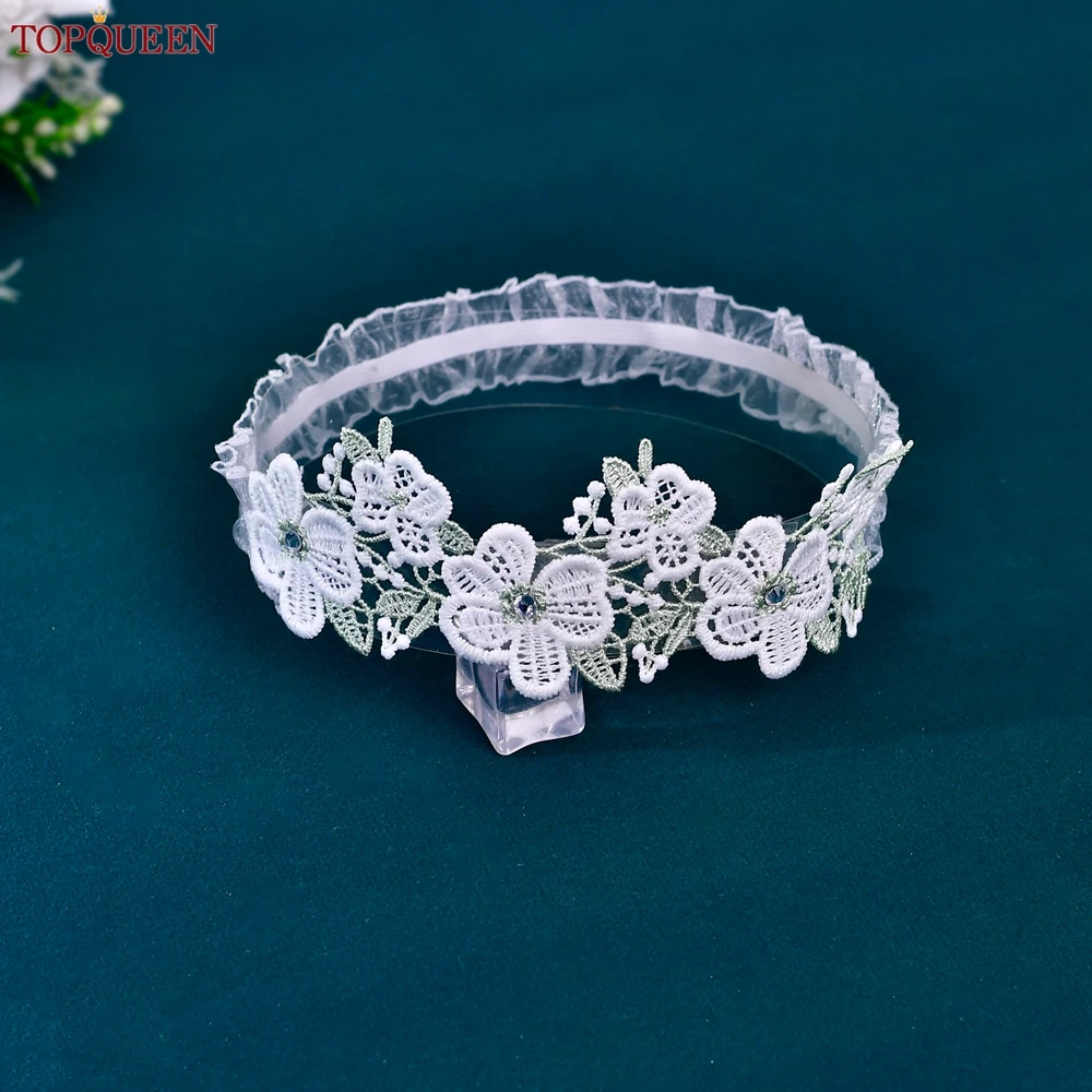TOPQUEEN Wedding Lace Garters,Sexy and Comfortable,Perfect Wedding Accessory Favors,Party Women's Thigh Rings ST102
