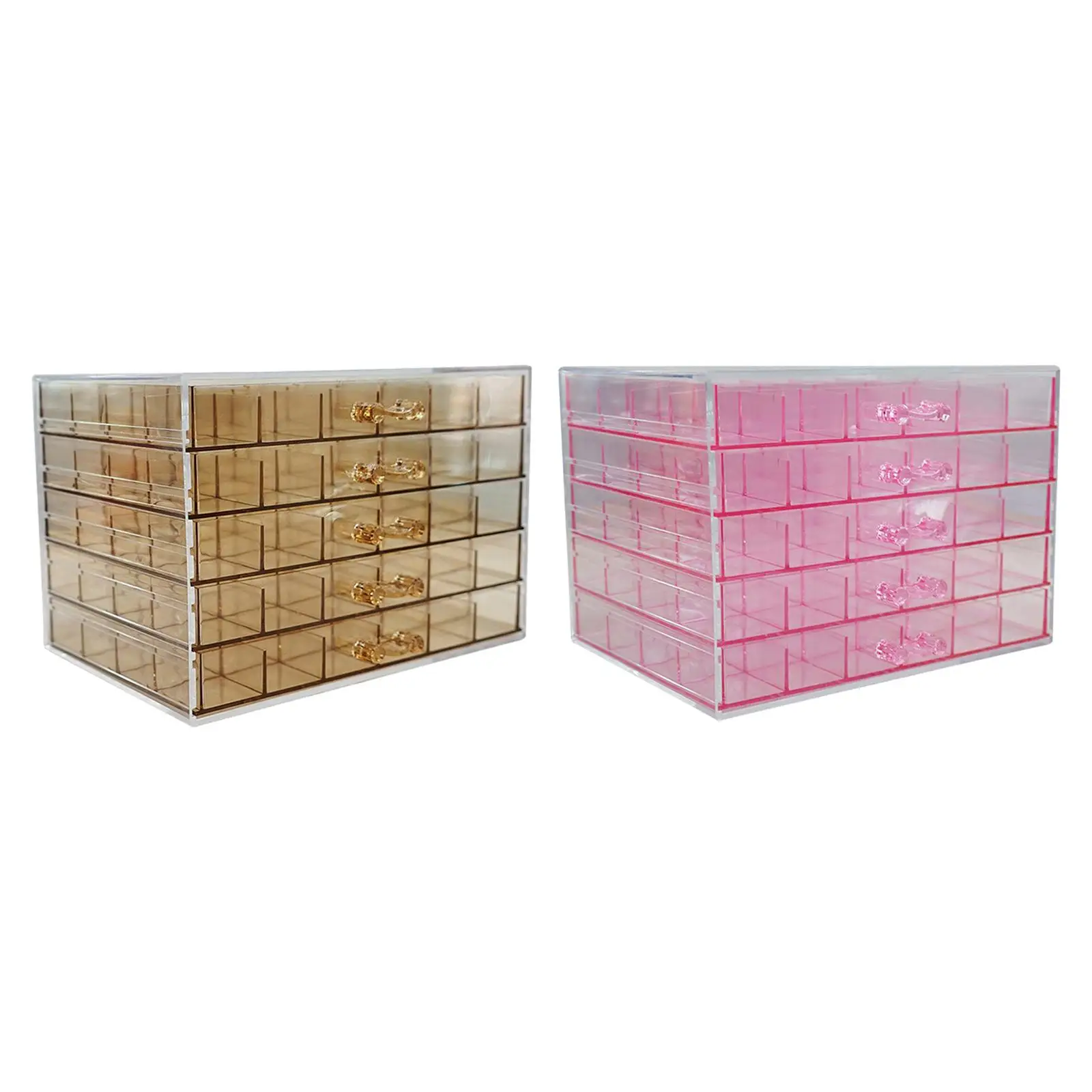 

Jewelry Organizer Box Clear Drawer Nail Art Rhinestone Glitter Jewelry Case